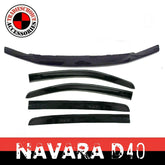 TRADIESCHOICE Bonnet Protector + Weathershields for Nissan Navara D40 2005-2015 Thai Model | Style and Protection